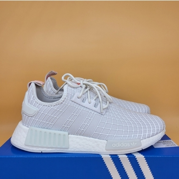 New Adidas NMD_R1 Cloud White Solar Red Men\'s Running Shoes Size 10.5 main image 4